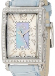 Gevril Women's 7247NV.1 Blue Mother-of-Pearl Genuine Alligator Strap Watch