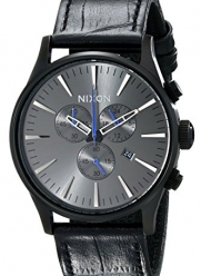 Nixon Men's A4051886 Sentry Chrono Leather Watch