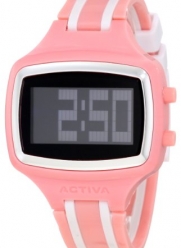 Activa By Invicta Unisex AA401-002 Watch with Pink and White Striped Band