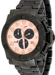 Corvette #CR220-MIPB Men's Black IP Stainless Steel Peach Dial Swiss Chronograph Watch