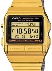 Casio Men's DB380G-1 Gold Gold Tone Stainles-Steel Quartz Watch with Digital Dial