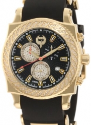 Brillier Men's 01.2.2.1.11.5 Chronograph Method Air Gold-Tone Black Rubber Watch