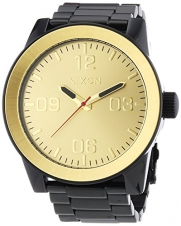 Nixon A346-010 Mens Corporal SS Black Gold Watch