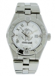 Roberto Cavalli Ladies Diamond Analogue Watch R7253116545 with White Dial