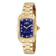 Invicta Lupah Blue Dial Gold-plated Ladies Watch 16284