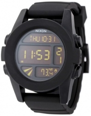 Nixon A197000 unit black digital dial silicone strap men watch NEW