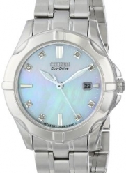 Citizen Women's EW1930-50D Diamonds Analog Display Japanese Quartz Silver Watch