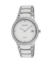 Roberto Bianci Women's Bella Ceramic Watch with Stones (Zirconias)-B294WHT-White