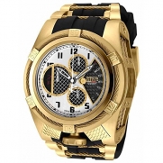 Invicta Bolt Chronograph Antique Silver Gold-plated Black Polyurethane Mens Watch 16320