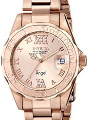 Invicta Women's 14398 Angel Analog Swiss-Quartz Rose Gold Watch