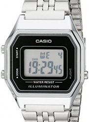 Casio Ladies Mid-Size Silver Tone Digital Retro Watch LA-680WA-1DF