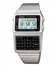 Casio Men's Silver Tone 25 Memory Calculator Databank Watch