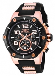 Invicta Men's 17201 Speedway Black and 18k Rose Gold Ion-Plated Stainless Steel Watch