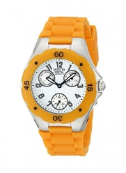 Invicta Angel Multi-Function White Dial Orange Silicone Ladies Watch 18792