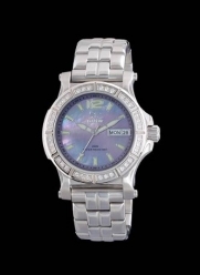 Reactor Ladies Diamond Quark - Purple Mother of Pearl - Day/Date - Forged Steel