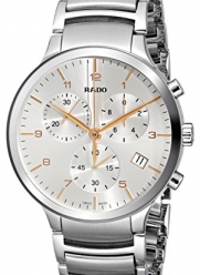 Rado Men's R30122113 Centrix XL Chronograph Analog Display Swiss Quartz Silver Watch