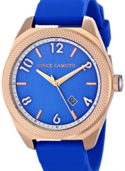 Vince Camuto Men's VC/1051BLRG The Commuter Rose Gold-Tone Blue Silicone Strap Watch