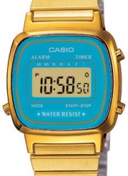 Casio Women's LA670WGA-2 Gold Stainless-Steel Quartz Watch with Digital Dial