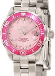 Invicta Women's 11437 Pro Diver Mini Pink Dial Stainless Steel Watch