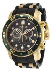 Invicta Pro Diver Chronograph Green Black Polyurethane Mens Watch 17883