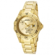 Invicta Women's 12508 Pro Diver Gold Tone Dial 18k Gold Ion-Plated Stainless Steel Watch