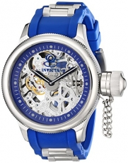 Invicta Men's 1089 Russian Diver Skeleton Analog Display Blue Watch