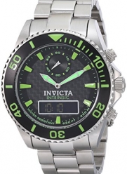 Invicta Men's 13723 Pro Diver Analog-Digital Display Swiss Quartz Silver Watch