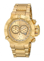 Invicta Men's 14500 Subaqua Noma III Chronograph Gold Dial 18k Gold Ion-Plated Stainless Steel Watch