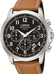 LORUS RT309CX-9 Men's Chronograph Stainless Steel case,Leather Strap,100m WR RT309CX9