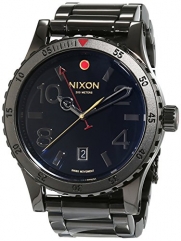 Nixon A277-1883 Mens Diplomat SS All Black Polished Gold Watch