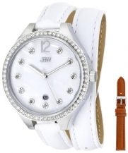 JBW Women's J6296-setA Analog Display Japanese Quartz White Watch