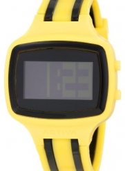 Activa By Invicta Unisex AA400-005 Black Digital Dial Yellow and Black Polyurethane Watch