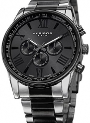 Akribos XXIV Men's AK736TTB Ultimate Swiss Two-Tone Stainless Steel Watch