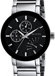 Bulova Men's 96C105 Black Dial Bracelet Watch