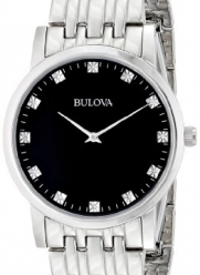 Bulova Men's 96D106 Diamond-Accented Stainless Steel Watch