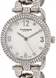 Akribos XXIV Women's AK756SS Brillianaire Crystal-Accented Silver-Tone Watch