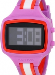 Activa By Invicta Unisex AA401-013 Watch with Pink, Red, and White Band