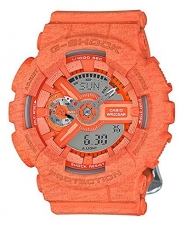 Casio G-Shock S Series Heather Orange Resin Analog / Digital Quartz Unisex Watch GMAS110HT-4A