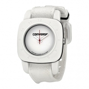 Converse Women's VR021100 1908 Regular Square White Analog Dial and White Canvas Pull Through Strap Watch