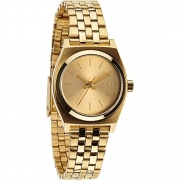 Nixon Small Time Teller Champagne Dial Gold-tone Ladies Watch A399502