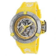 Invicta Subaqua Mechanical Yellow Skeleton Yellow Silicone Ladies Watch 17132