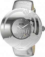 EOS New York Women's 53SSIL Jasmine Silver Leather Strap Watch