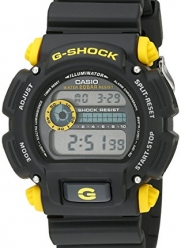 Casio Men's DW-9052-1C9CR G-Shock Black Watch with Yellow Pushers