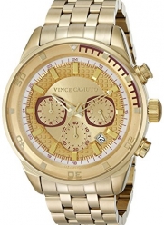 Vince Camuto Men's VC/1044GDGP The Admiral Chronograph Multi-Function Dial Gold-Tone Bracelet Watch