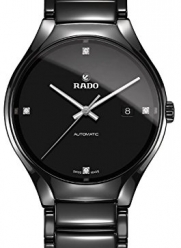 Rado R27056722 True Automatic Diamond Mens Watch - Black Dial