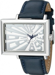 EOS New York Unisex 214SBLUWHT Mad Hatter 2.5 Off Center Dial Watch