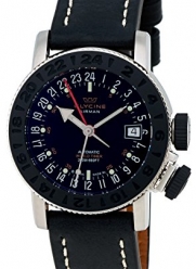 Glycine Airman 18 Sphair Automatic GMT World Timer Steel Mens Strap Watch 3928.191 LB9B