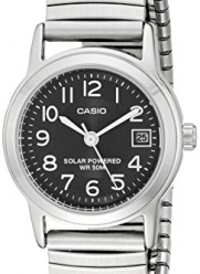 Casio Women's LTP-S100E-1BVCF Easy-To-Read Solar Stainless Steel Watch