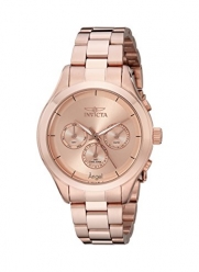 Invicta Women's 12467 Angel Rose Dial Rose Gold Ion-Plated Stainless Steel Watch