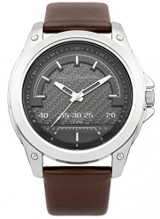 French Connection FC1193T Mens Grey and Brown Leather Strap Watch